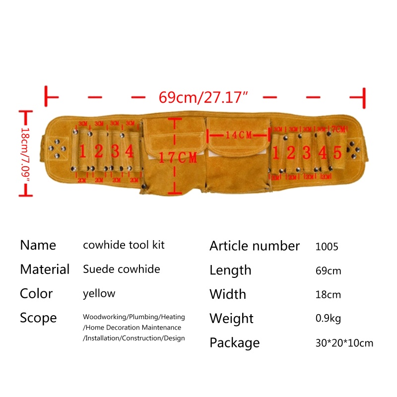 Túi Đựng Dụng Cụ Sửa Chữa Đeo Hông Đa Năng Tiện Dụng