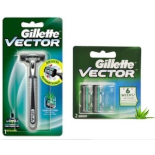 Bộ dao cạo râu Gillette Vector Plus 1Up và vĩ 2 lưỡi dạo cạo Gillette Vector