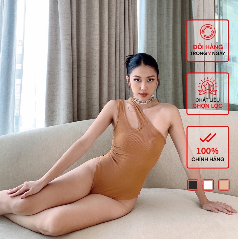 [Mã WABRH11 giảm 10% đơn 99K] Áo Ba Lỗ Cổ Chéo Bodysuit Nữ Busy Thun Gân Chun Co Giãn Ôm Sát BL7B
