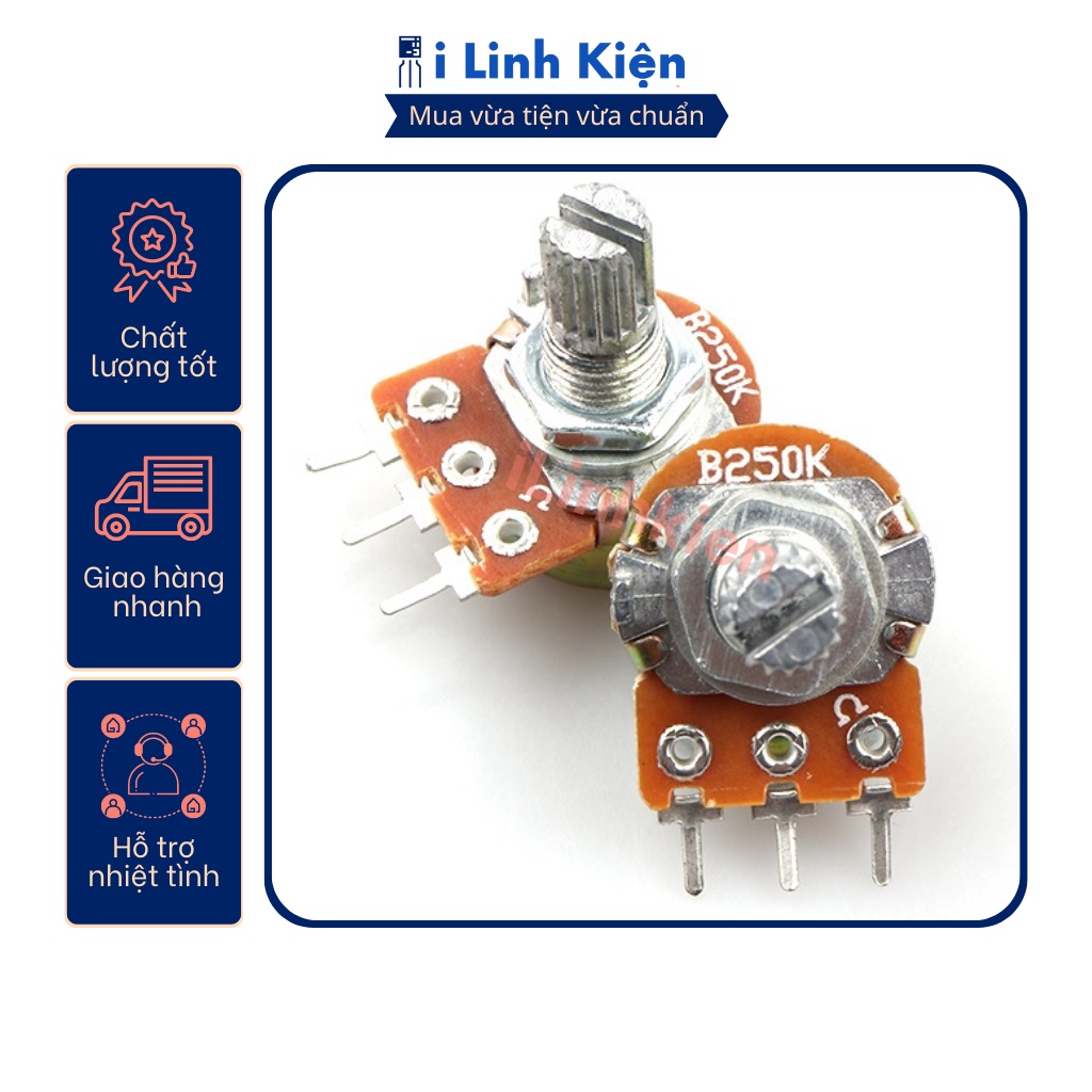 Chiết áp đơn 50K WH148-B50K 15mm chất lượng tốt