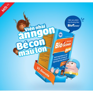 Viên nhai bio - acimin chew - bổ sung lợi khuẩn và vi chất , giúp trẻ ăn ngon , tăng cường tiêu hóa