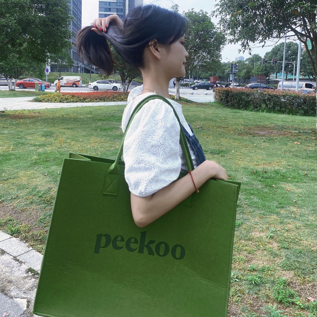 50*40cmTúi Tote Đeo Vai Xách Tay Bằng Vải Nỉ Kích Thước Lớn Túi tote màu xanh đậm thời trang Túi đựng đồ siêu thị dung tích lớn Túi A4 túi đựng máy tính 15,6 inch