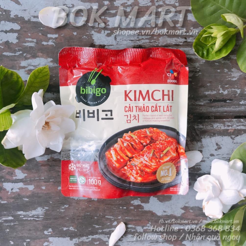 💥 ⚡ SẢN PHẨM CHÍNH HÃNG ( KIM CHI CẢI THẢO CẮT LÁT BIBIGO 100G ( SHOP XIN PHÉP CHỈ SHIP NỘI THÀNH HÀ NỘI )