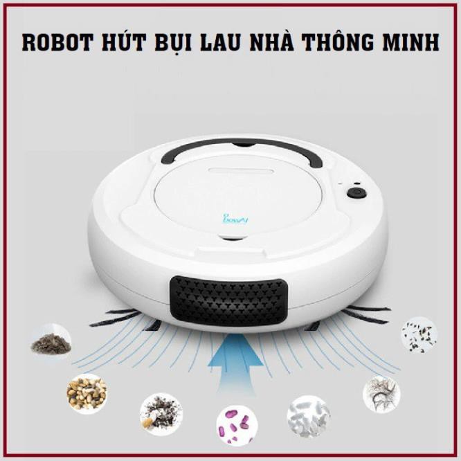 Robot Thông Minh Bowai Công Nghệ AI 3in1: Quét nhà + Hút bụi + Lau nhà - Sieuthigiadinh.2021