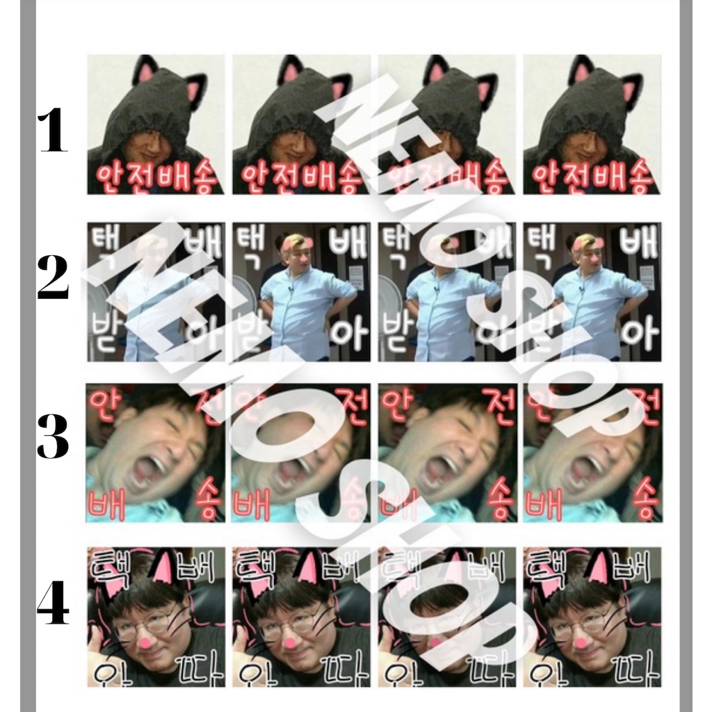 Sticker gói hàng bố Bang chữ Hàn Quốc