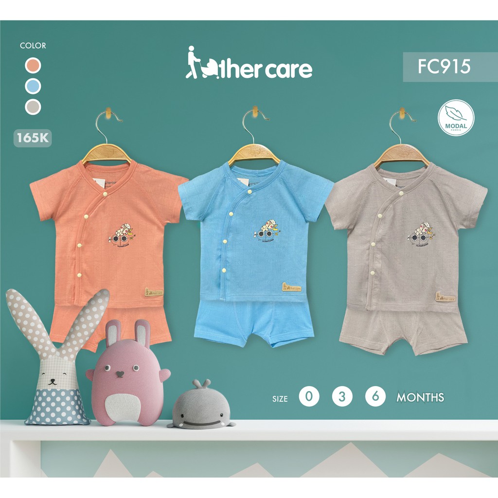 Bộ Quần áo sơ sinh FatherCare Cài lệch CT - Cáo tàu ngầm FC915