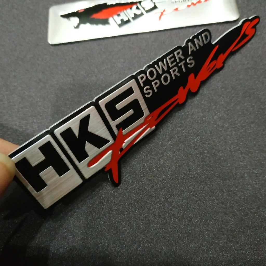 tem nhôm dán xe HKS power and sports