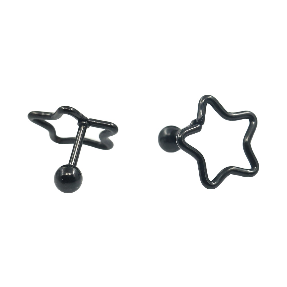 Khuyên tai thép không gỉ hình ngôi sao thời trang