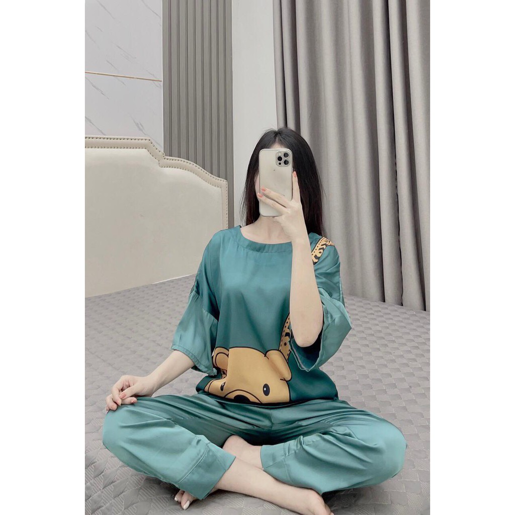 Pijama_Đồ bộ lụa satin_Quần dài