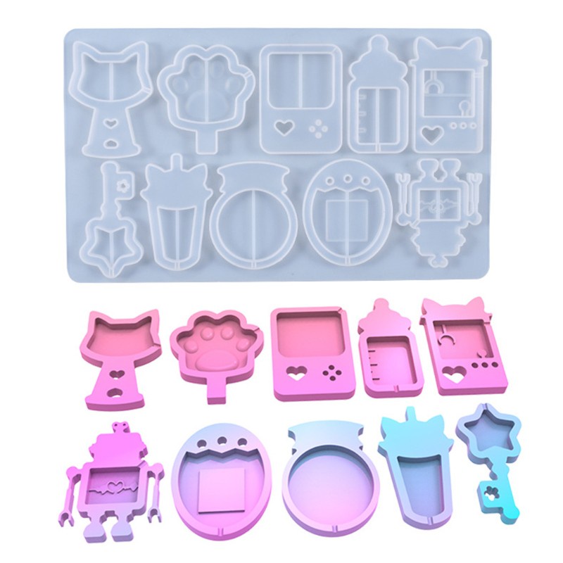 Khuôn Silicone Làm Mặt Dây Chuyền Cát Chảy Diy