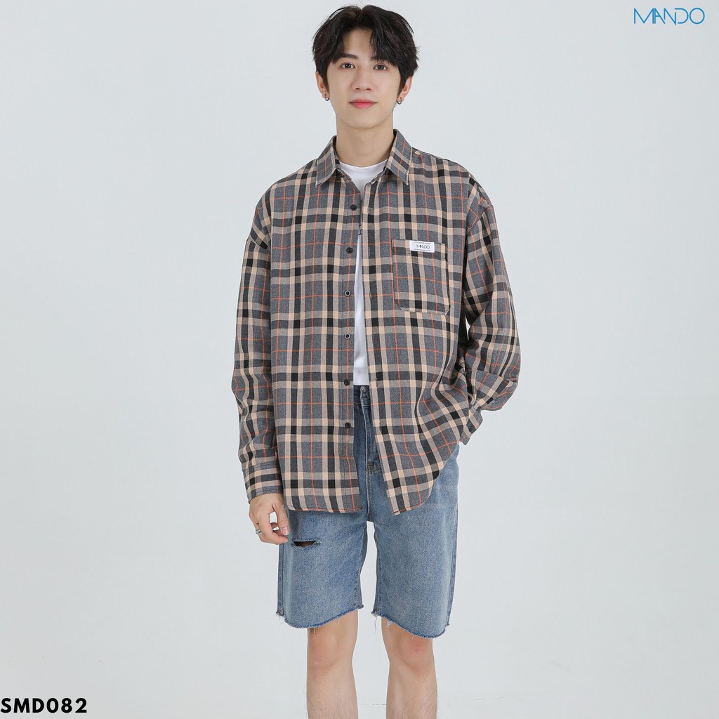 Áo Sơ Mi Nam Dài Tay Kẻ Caro Form Rộng Mềm Mịn Phong Cách Hàn Quốc Thời Trang Nam MANDO  SMD082 | BigBuy360 - bigbuy360.vn