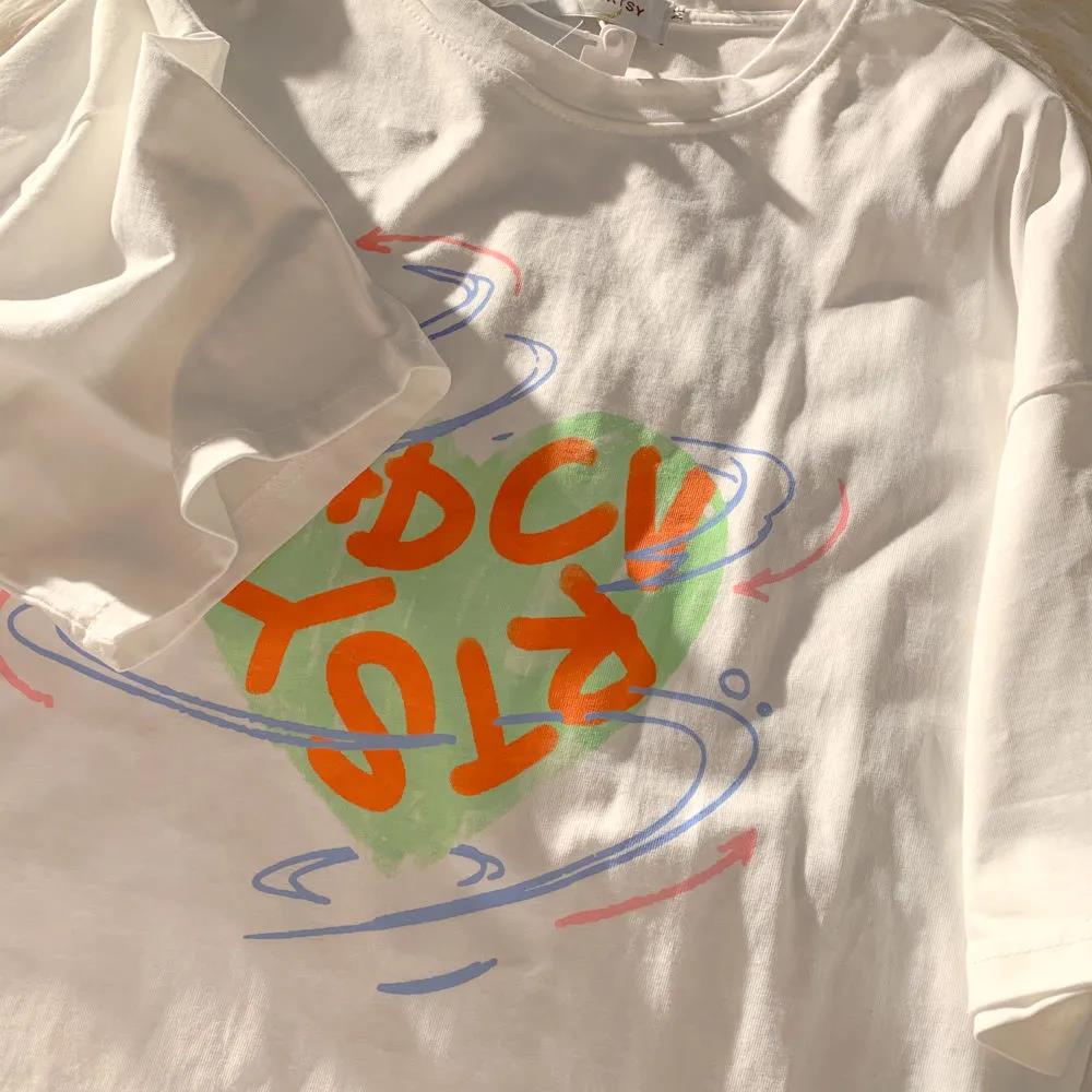 NRVP Áo Thun 100% Cotton Dáng Rộng Thời Trang Hàn Quốc Cho Nữ