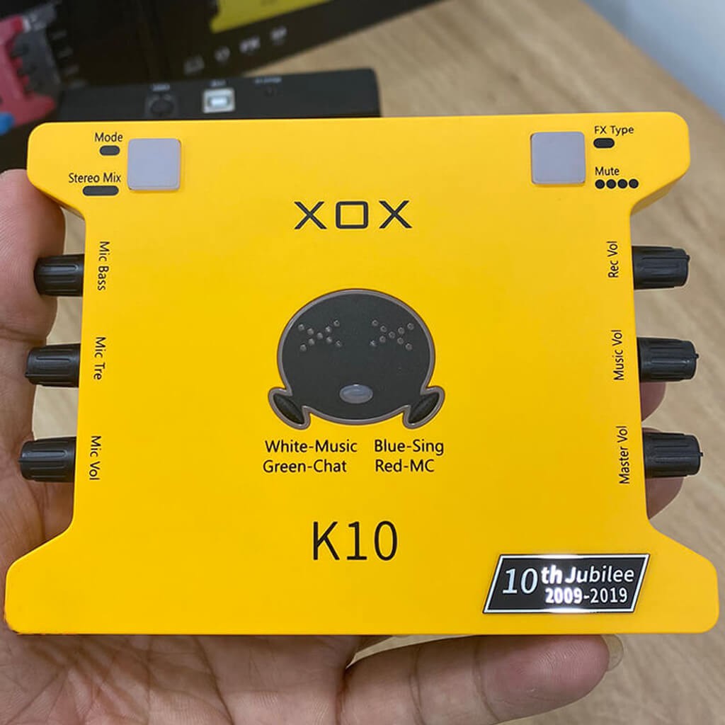 Sound card XOX K10 Phiên Bản Tiếng Anh - Kỷ Niệm 10 Năm Thành Lập Thương Hiệu XOX - Phiên Bản Giới Hạn