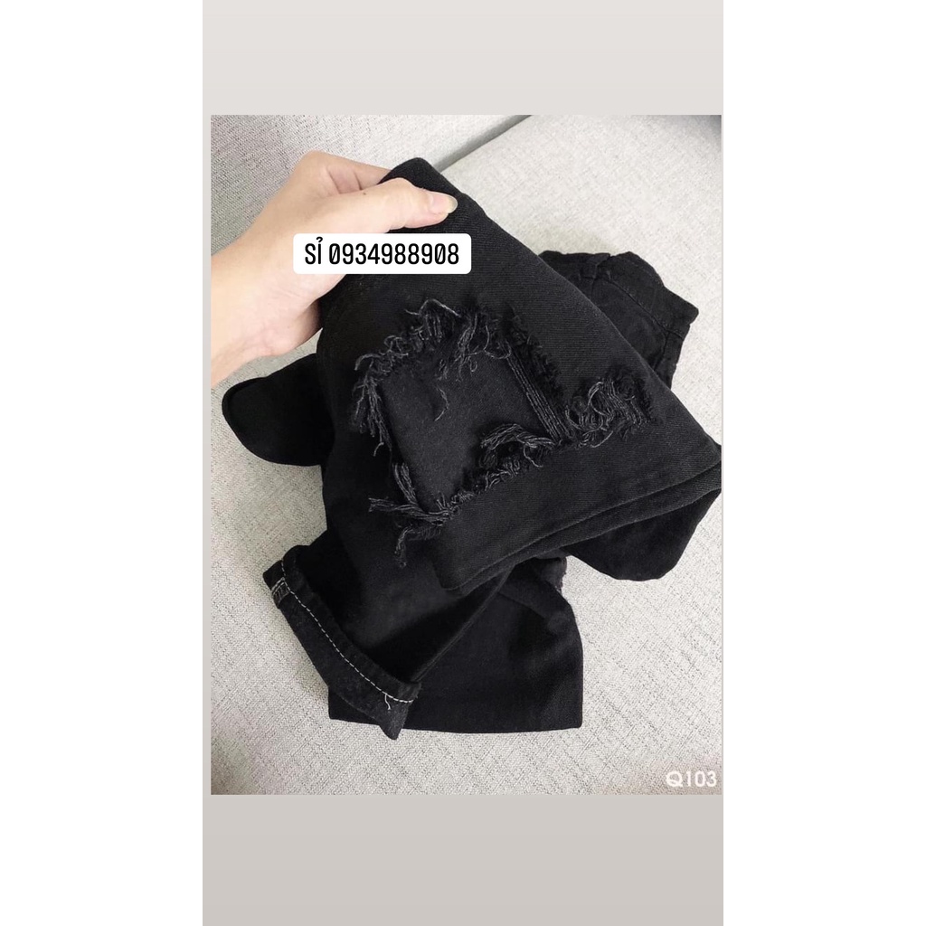 (Chuyên sỉ) Quần baggy jean nữ rách gối 2 bên hot nhất | BigBuy360 - bigbuy360.vn