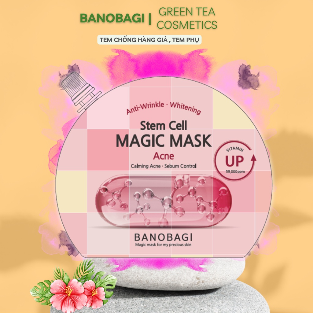 Mặt Nạ ngủ Gel Dưỡng Ẩm, Trắng Da BANOBAGI Stem Cell Magic Mask 23ml