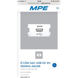 Hạt ổ cắm USB lắp âm sạc cho tất cả các thiết bị điện tử