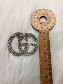 Cài áo nam đính đá trắng 3,5 x 4cm