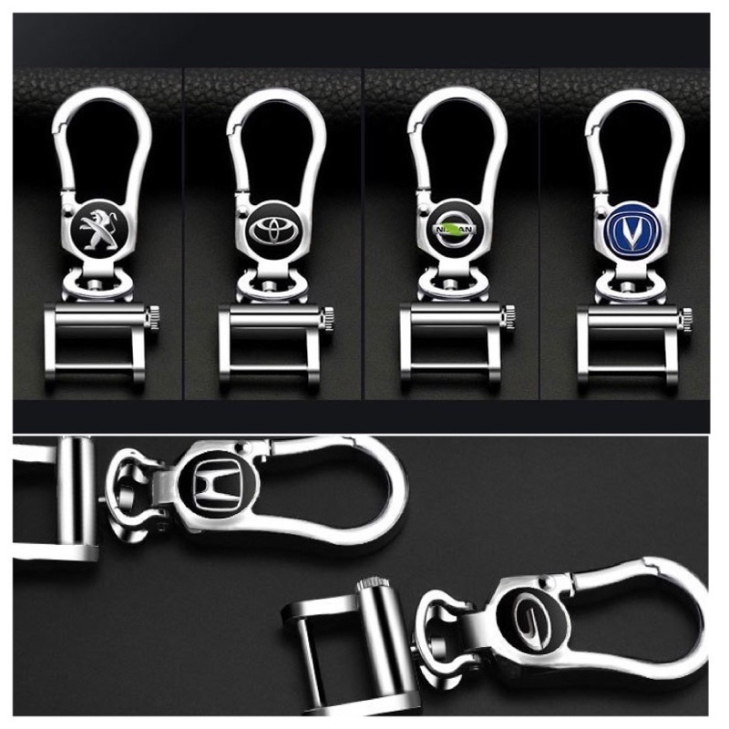 Móc khóa hợp kim Inox tặng kèm tua vít có logo các hãng xe Hyundai - Toyota - Kia - Mazda - Ford - Chevrolet - Honda