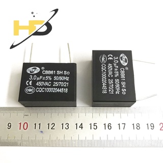 Tụ Quạt Chân Cắm CBB61 3uF 450VAC (Mới)