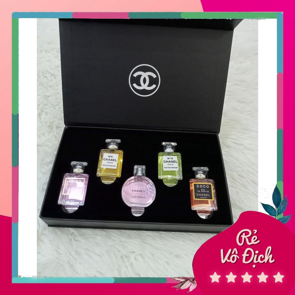 [Bán-Giá-Gốc] ❤️𝘊𝘩𝘪́𝘯𝘩 𝘏𝘢̃𝘯𝘨❤️ Bộ 5 chai nước hoa Chanel cao cấp | BigBuy360 - bigbuy360.vn