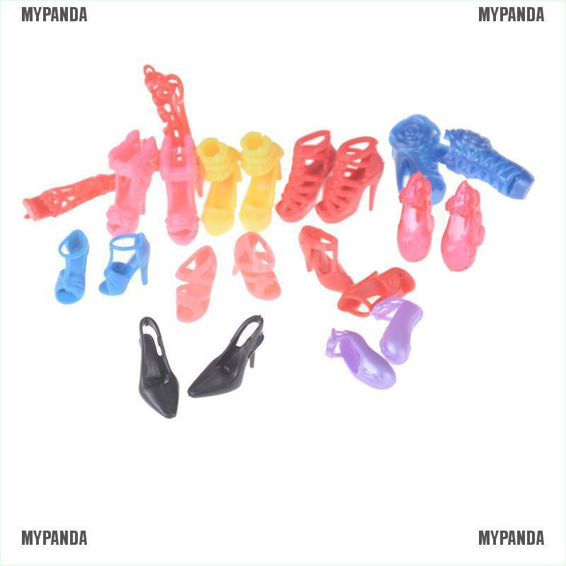 Set 12 đôi giày cao gót sành điệu độc đáo cho búp bê