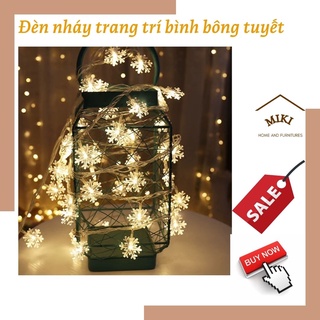 Đèn nháy trang trí Noel, đèn led Tết nháy đủ màu 16 bóng, dài 3m, 220V