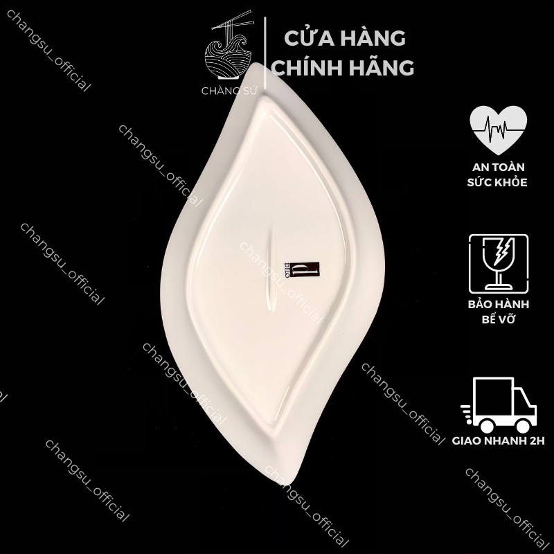 Đĩa lá xoài trang trí phong cách bắc âu - Dĩa decor cánh hoa sứ - Vỡ 1 đổi 1