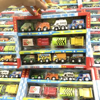 Set 12 ô tô mini chạy cót ( bánh đà ) dễ thương