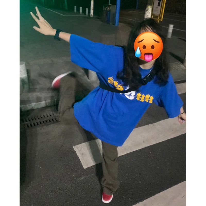 NRVP Áo thun cổ tròn phong cách Hàn Quốc thời trang 2022 oversize dành cho nữ