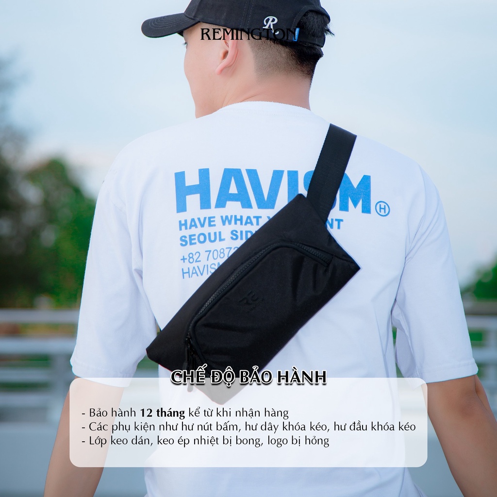Túi đeo chéo mini nam nữ CLEMENT BUMBAG thiết kế nhỏ gọn chất liệu Oxford siêu bền chống nước thương hiệu REMINGTON