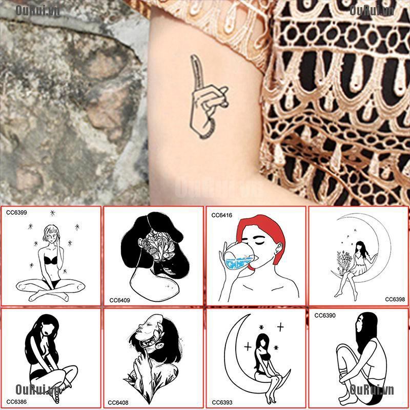 Set 5 Hình Xăm Dán Tạm Thời Nhiều Kiểu Độc Đáo