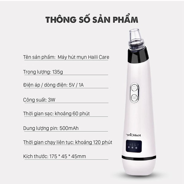 Máy Hút Mụn Cầm Tay Mini Haili Care Chính Hãng | BigBuy360 - bigbuy360.vn