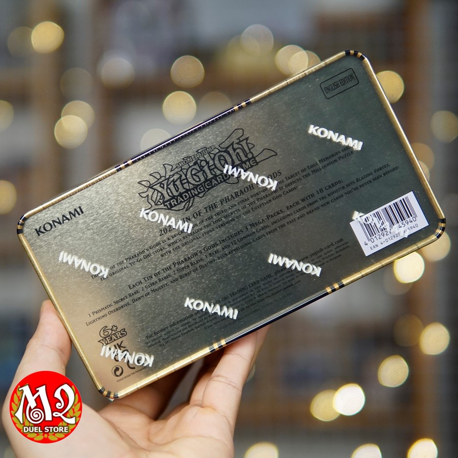 Hộp thẻ bài Yugioh Mega tin 2022 Tin Of The Pharaoh’s Gods Collection - Nhập khẩu Anh Quốc UK