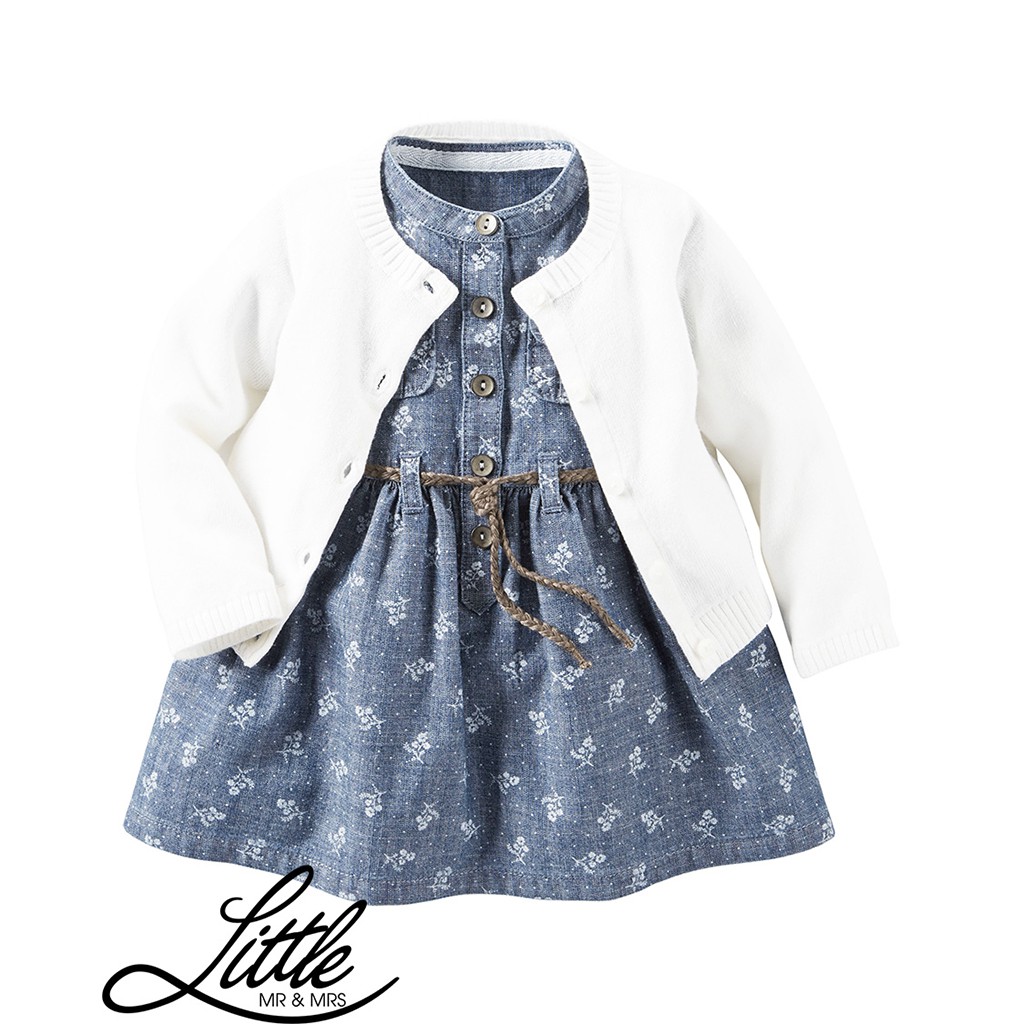 Váy Cho Bé Gái, Đầm Bé Gái Thun CARTER'S Chính Hãng