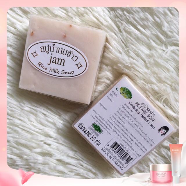 [ XÀ PHÒNG ] Xà phòng tắm trắng da cám gạo Thailand JAM RICE MILK SOAP