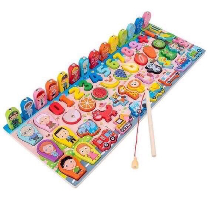 Bộ câu cá gỗ 63 chi tiết - bộ đồ chơi cho bé