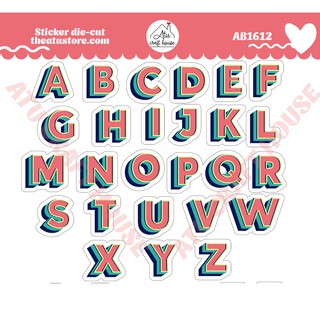BẢNG CHỮ CÁI Sticker die-cut - Sticker cắt rời - Nguyên vật liệu làm Scrapbook Handmade