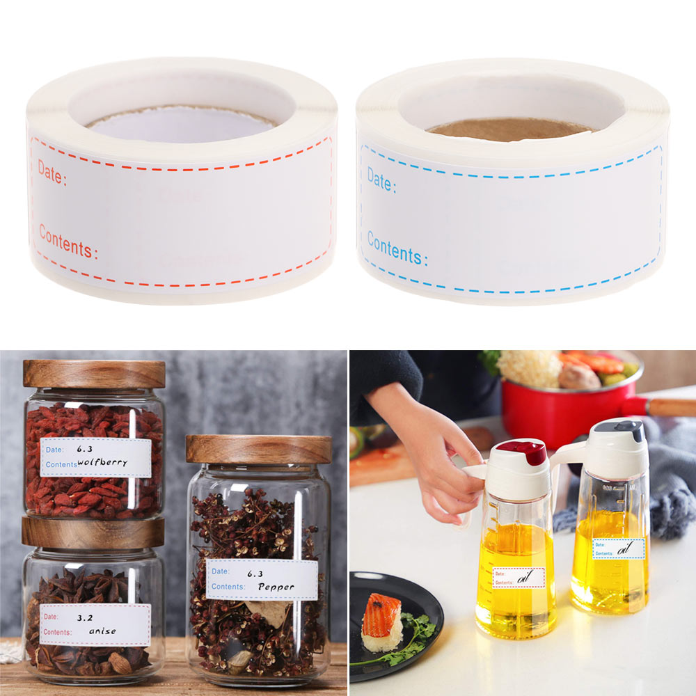 Bộ Nhãn Dán Hộp Đựng Thực Phẩm Chống Thấm Nước Tiện Lợi