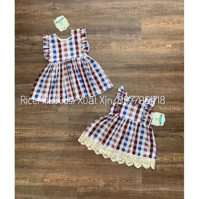 Váy Đầm Kẻ Ô hàng xuất dư xịn cho Bé Gái