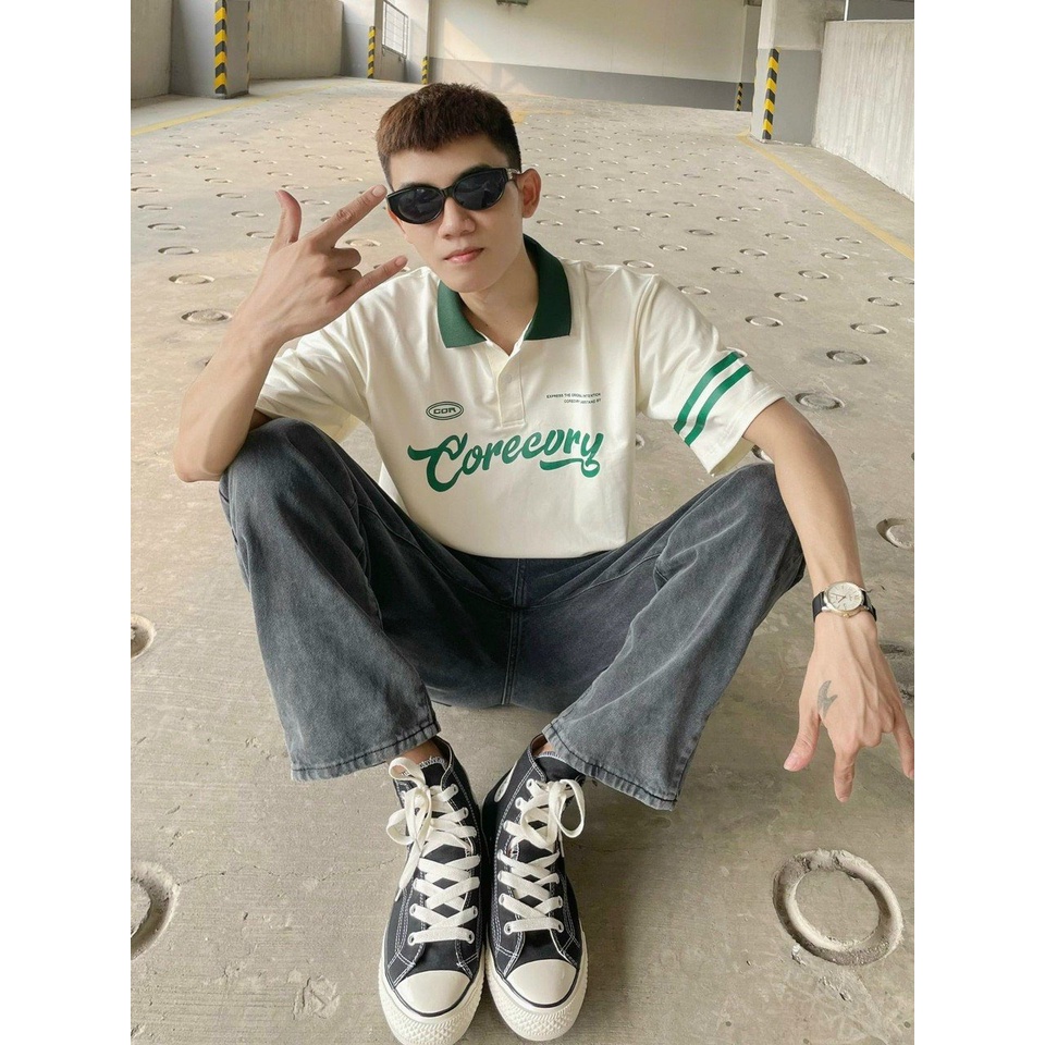 Áo thun Polo Coree nam nữ form rộng vải cotton co dãn tốt Thời trang Unisex HCM AL212