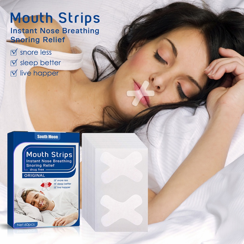 Set 60 Miếng Dán Mũi Chống Ngáy Giúp Giấc Ngủ Ngon Hơn