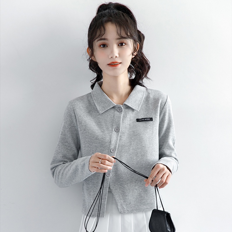 Áo Thun Polo Nữ Dài Tay Vạt Chéo Phối Cúc Thời Trang Sugal TOP NU 051