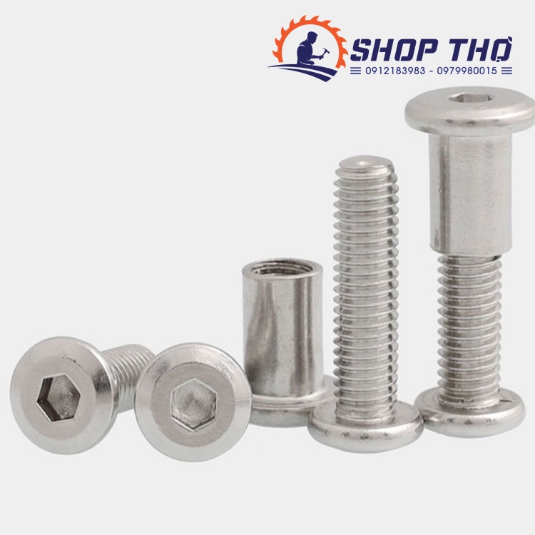 Bulong , ecu inox 304 lục giác chìm mũ dẹt