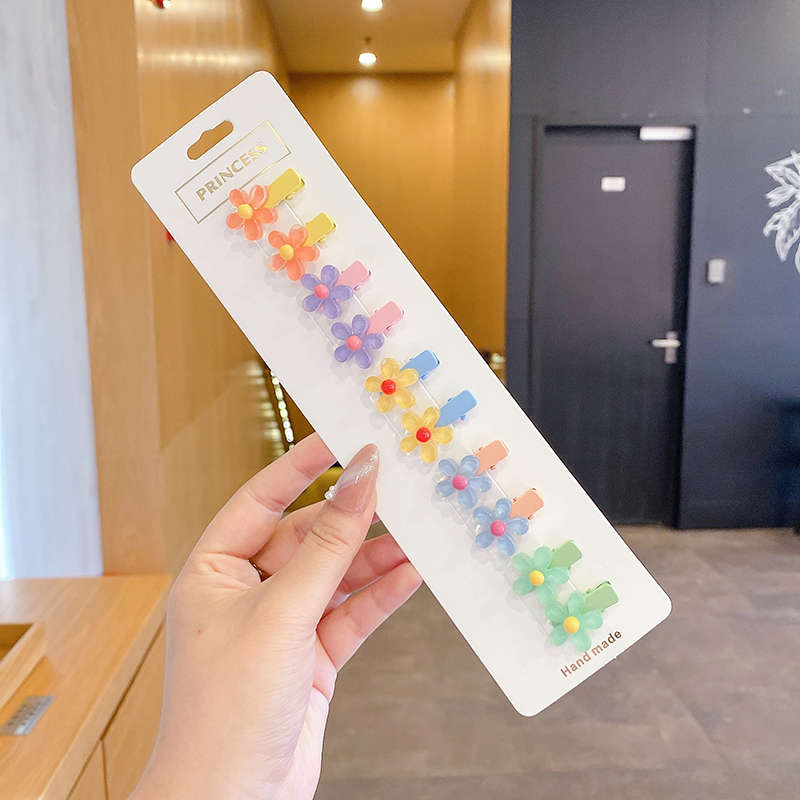 Set 10 kẹp tóc kiểu hoạt hình xinh xắn cho bé gái