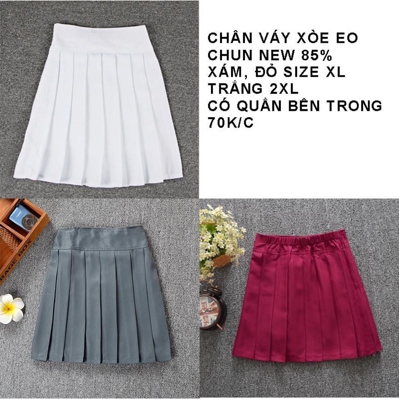 [PASS SIZE 2XL] Seifuku/ Chân váy học sinh/ chân váy xòe xếp ly kẻ caro đồng phục học sinh