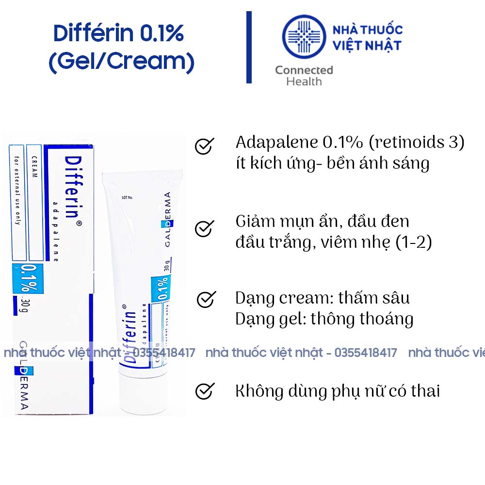 Kem Differin Cream 30gram cho da mụn ẩn