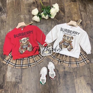 Set burberry cho bé gái