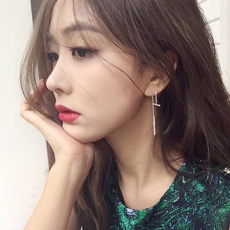 Long Geometric Tassel Earrings