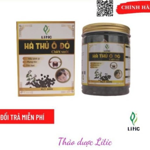 Hà Thủ ô đỏ gold Litic 500g, trị tóc bạc sớm , rụng tóc, hói đầu , giúp đẹp da , mạnh gân cốt , bồi bổ cơ thể litic SHTO