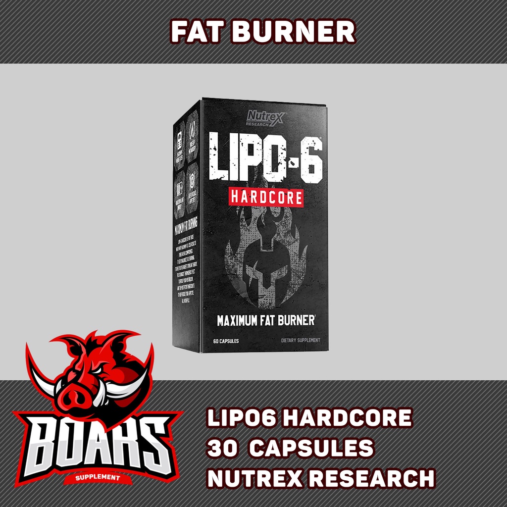 NUTREX LIPO6 HARDCORE - FAT BURNER LIPO 6 ĐỐT MỠ MẠNH MẼ NHẤT (60 VIÊN)